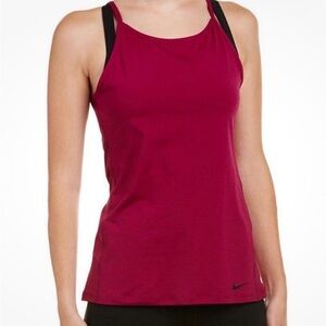 Nike Women's Dry Elastika V-Back Violet /maroon Training Tank Top